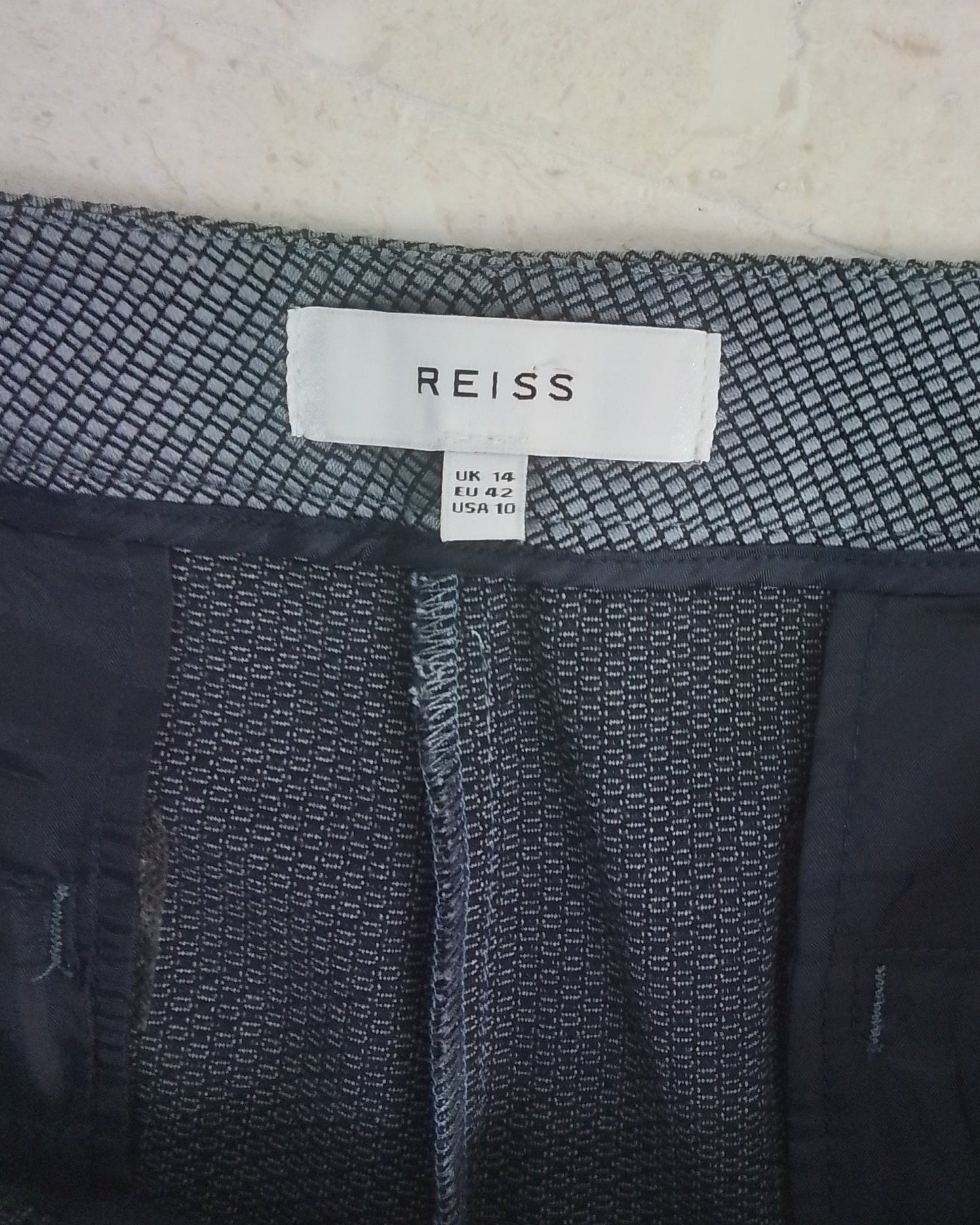Reiss Blue Cigarette Pants Size 14