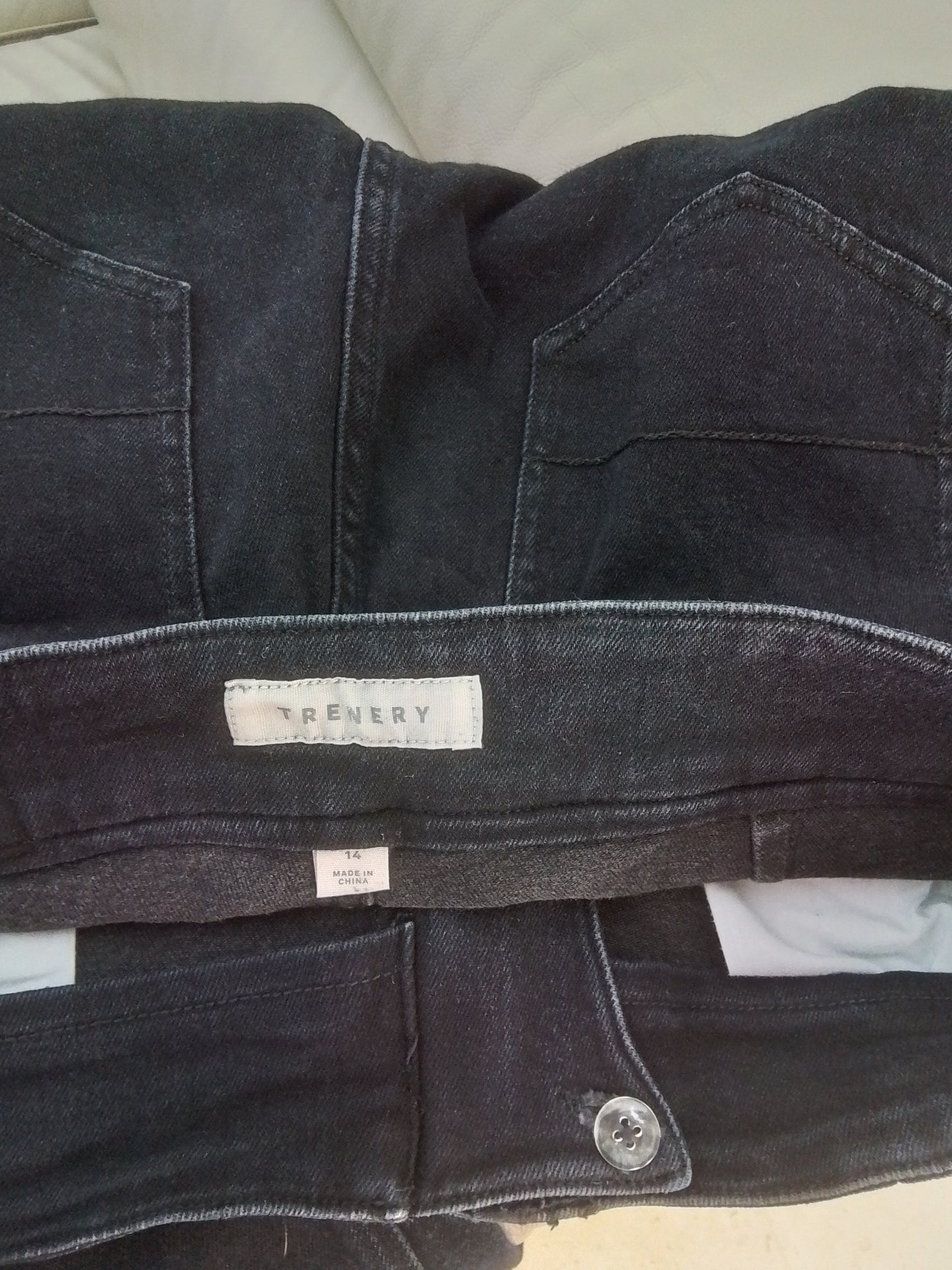 Trenery Blue Denim Wide Leg Pants Size 14