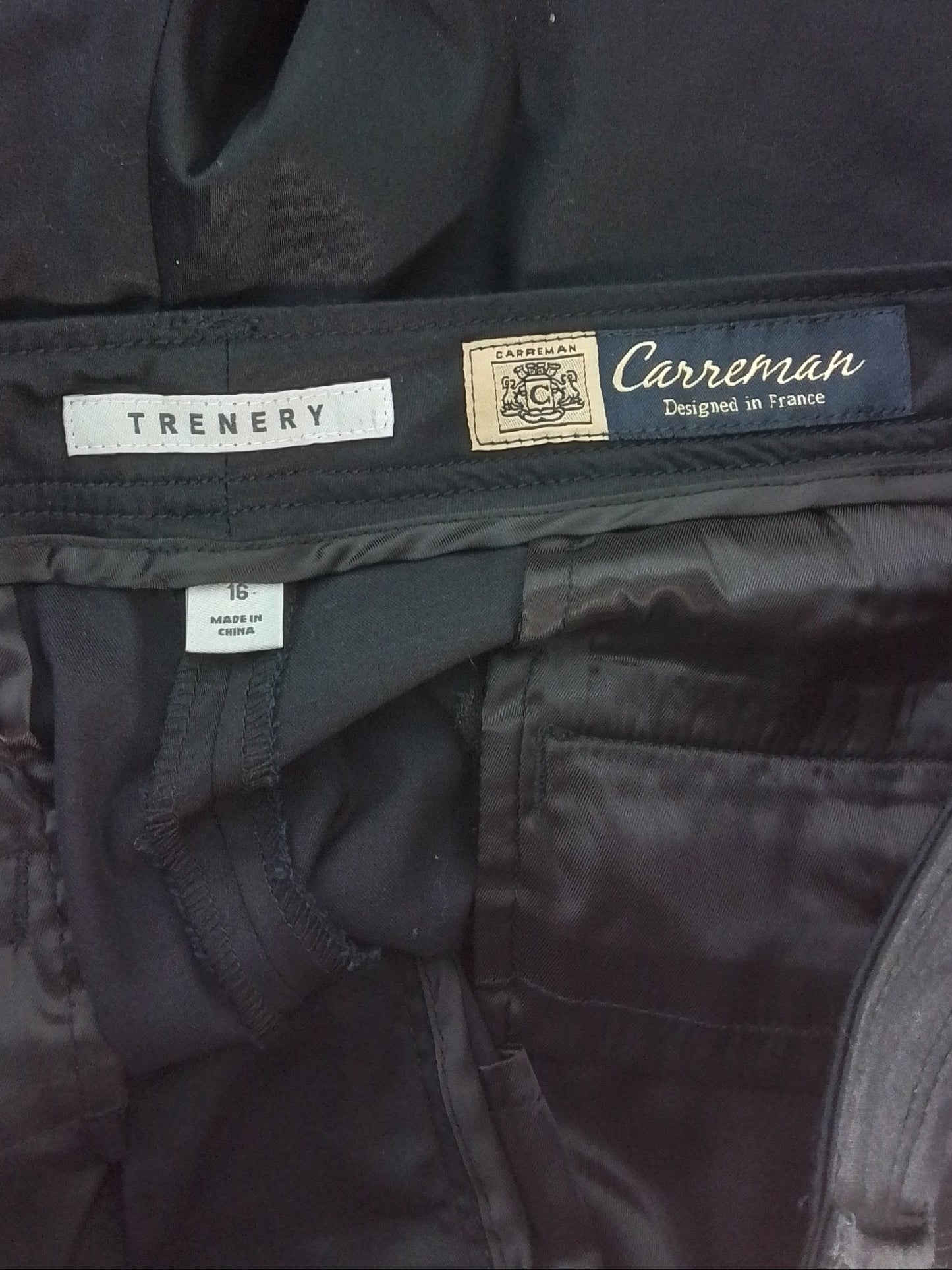 Trenery Black Straight Leg Pants Size 16