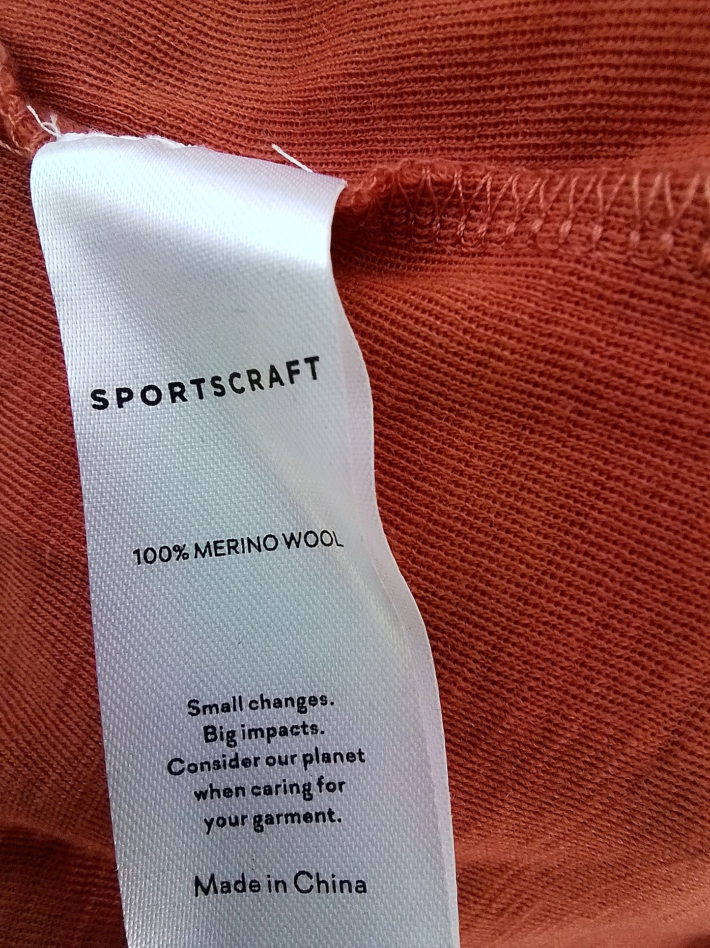 NEW Orange Merino Wool Fine Knit Jumper Size 14/L