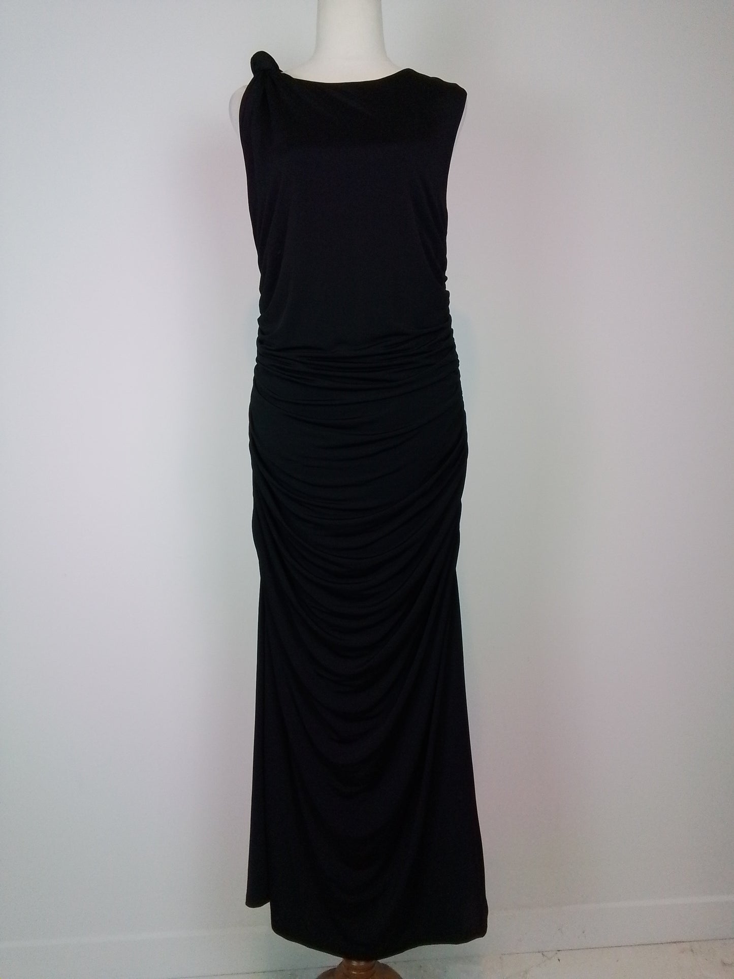 Witchery Black Gathered Dress Size 14/XL