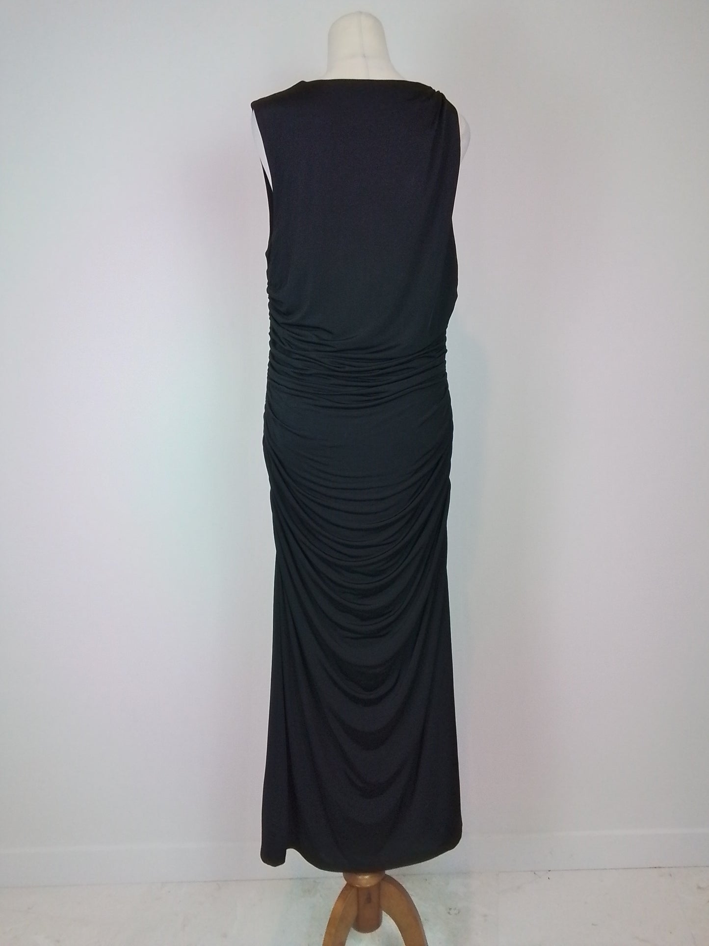 Witchery Black Gathered Dress Size 14/XL