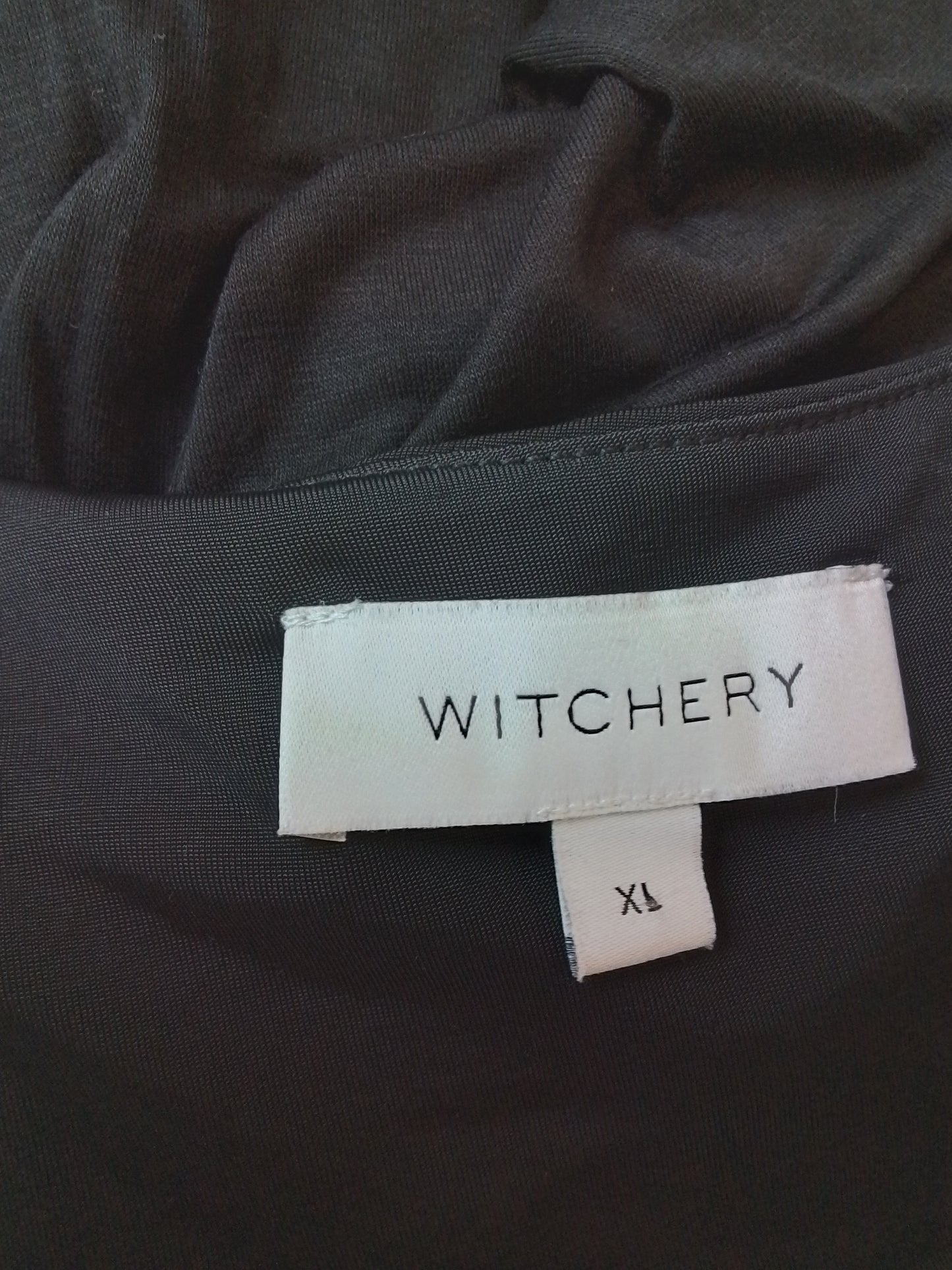 Witchery Black Gathered Dress Size 14/XL