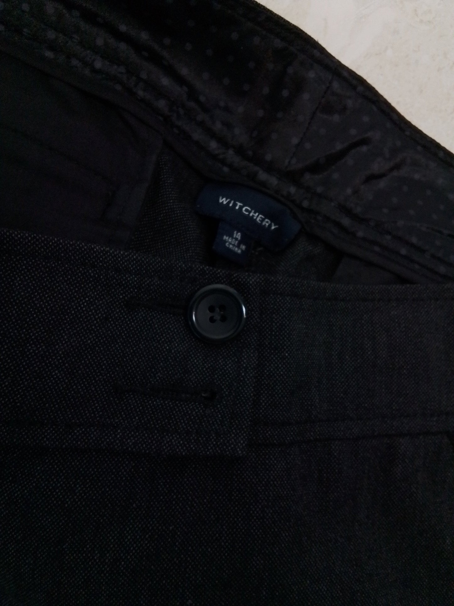 Witchery Grey Straight Leg Pants Size 14