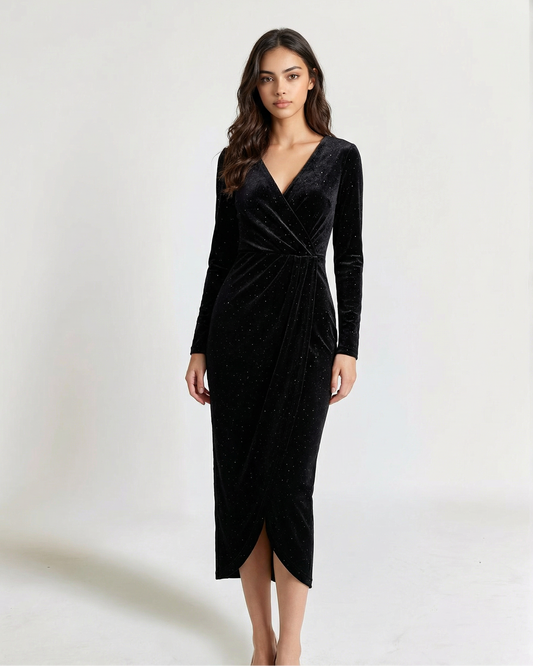 Forever New Black Shimmer Dress Size 10