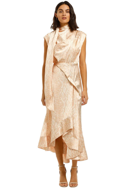 Acler Satin Draped Gifford Dress Size 10