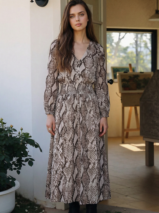 Country Road Snake Print Dress Size 10