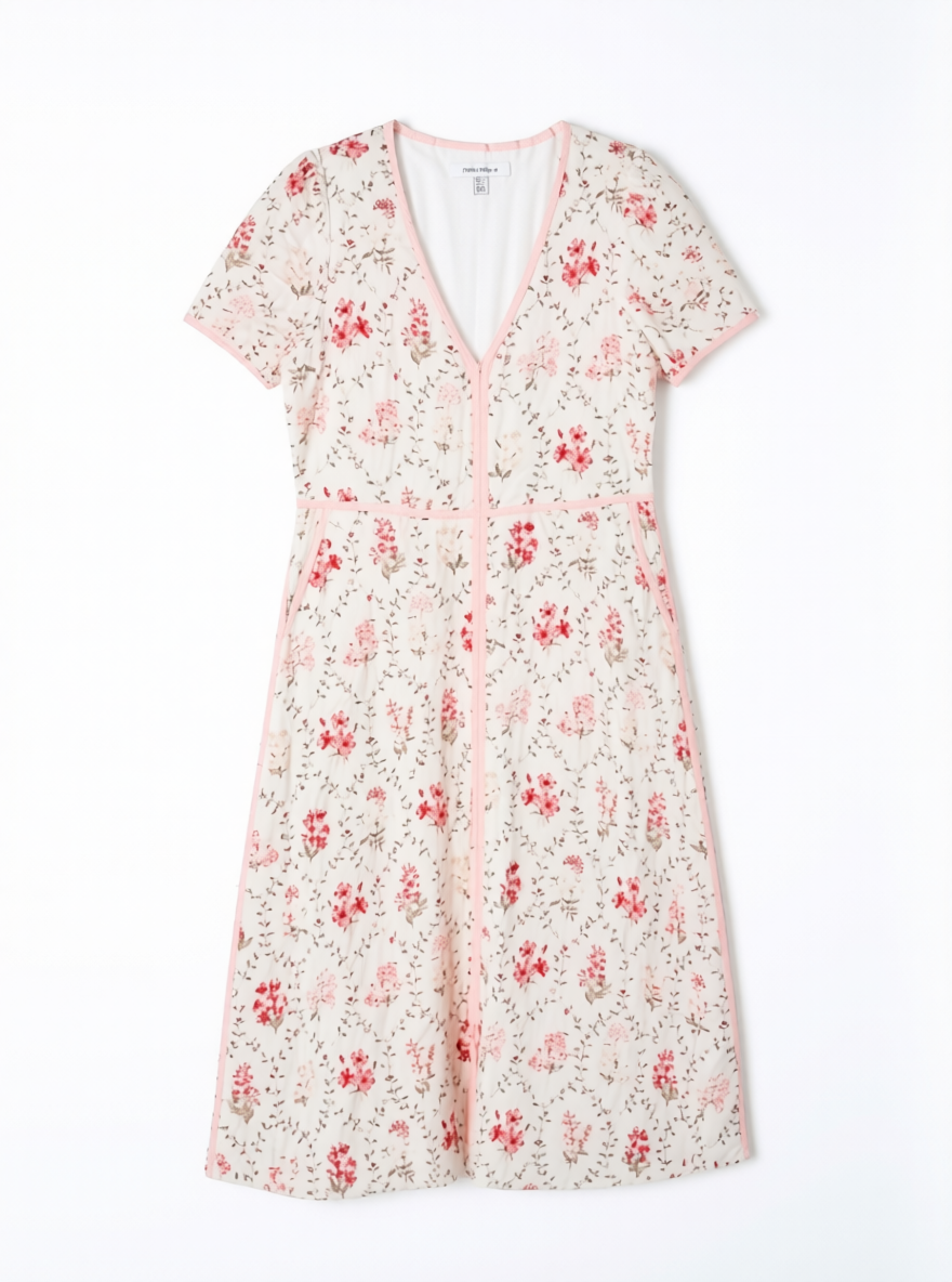 Forever New Linen Blend Midi Dress Size 14