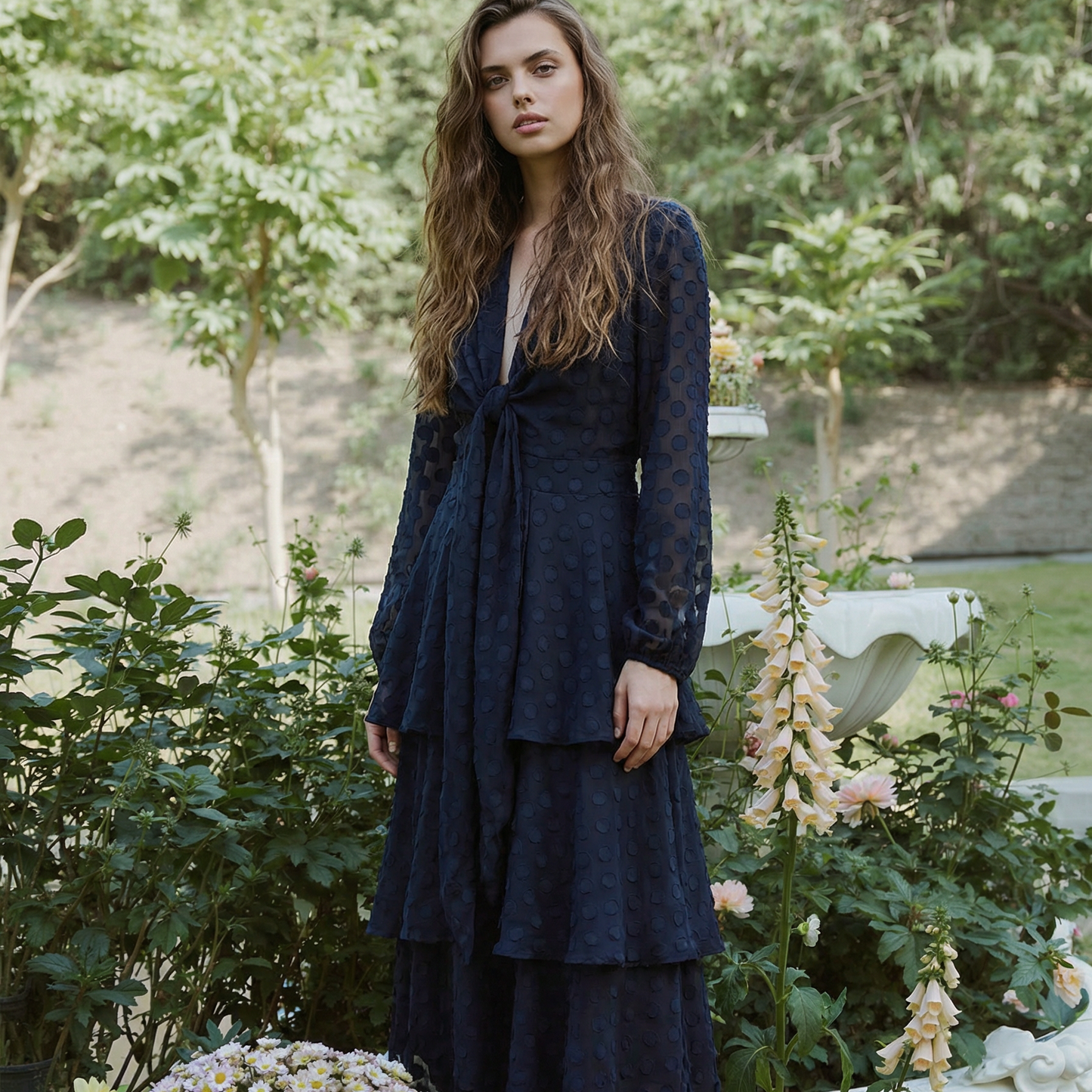 Sheike Tiered Ruffle Dress Size 12