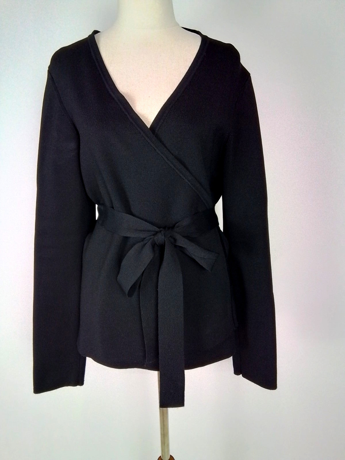 New Witchery Milano Knit Wrap Top with Belt XL/14
