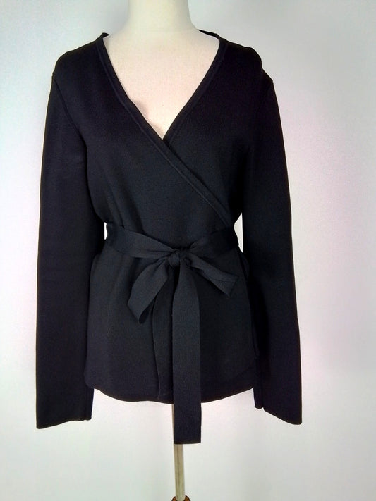 New Witchery Milano Knit Wrap Top with Belt XL/14