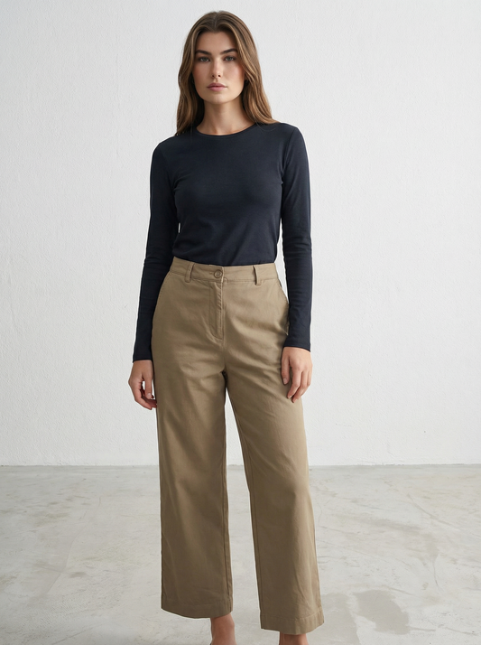 Reiss Camel Wide Leg Pants Size 16