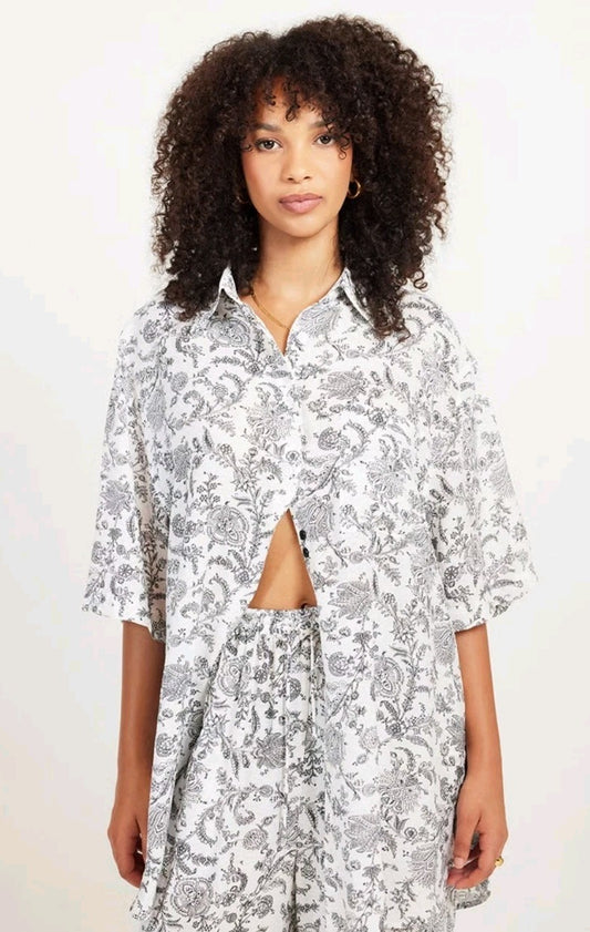 NEW Nude Lucy Paz Boxy Shirt Blouse Size 12