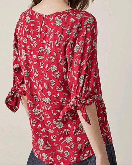 Trenery Red Viscose Blouse  L Size 14