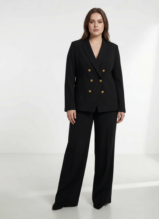 Portmans Black Double Breasted Blazer Size 16