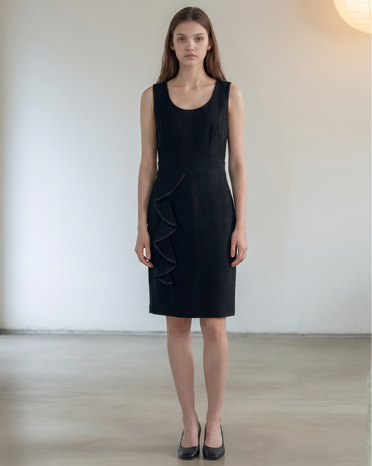 NEW Review Grey Ruffle Dress Size 10