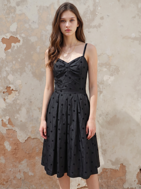 Vintage Review Black Skater Dress Size 12