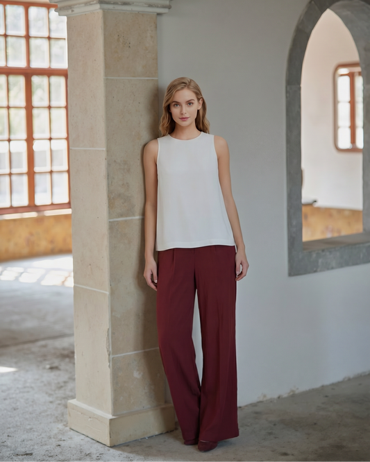 Sheike Red High Waisted Wide Leg Pants Size 12