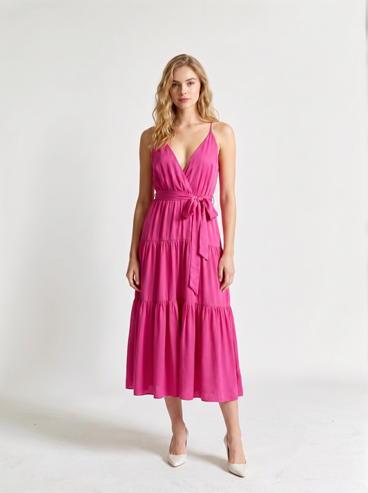 Sheike Pink Belted Dress Size 14