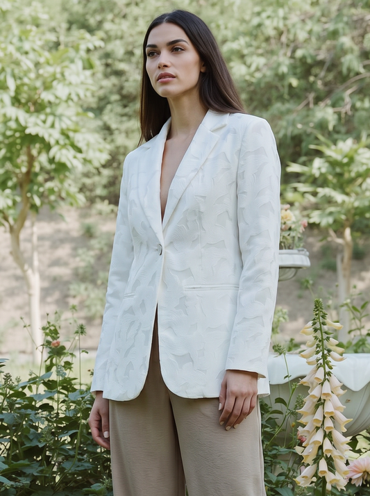 NEW Sportscraft White Textured Blazer Jacket Size 12