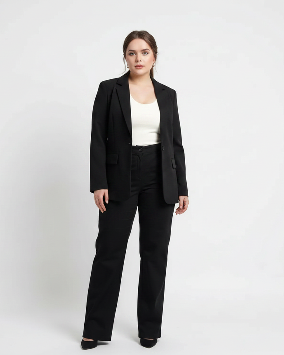 Trenery Black Straight Leg Pants Size 16