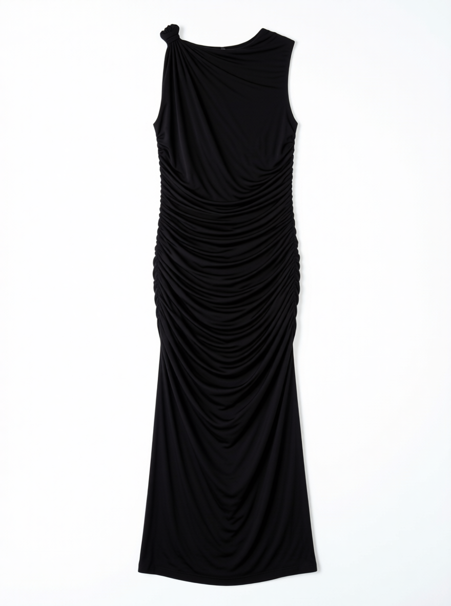 Witchery Black Gathered Dress Size 14/XL